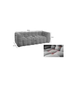 Sofa SALMANCA 240 cm kremowa beżowa*KDesign Online