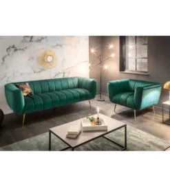 Sofa Scarlett 225 cm szmaragdowa zieleń*Invicta Interior Outlet