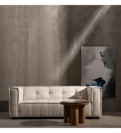 Sofa SIBARIS 218 cm beżowa*DENZO Outlet