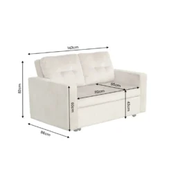 Sofa SMART 140 cm z funkcją spania welwet szary*Invicta Interior - przedsprzedaż Sale