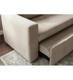 Sofa SMART 140 cm z funkcją spania welwet chmpagne beżowa*Invicta Interior - przedsprzedaż Best
