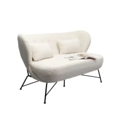 Sofa Snow 234 cm Bouclé biała*KARE Outlet