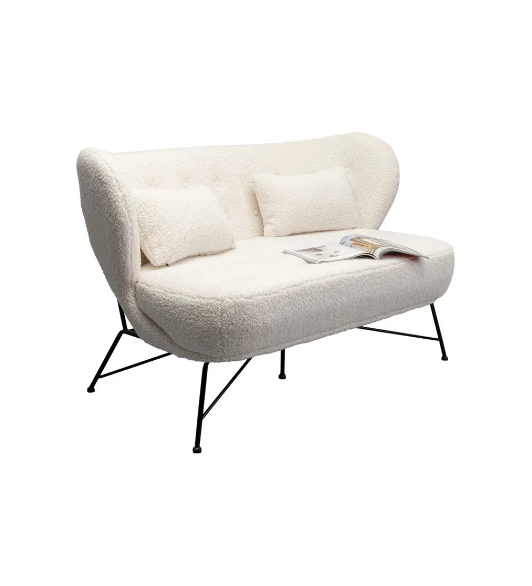 Sofa Snow 234 cm Bouclé biała*KARE Outlet
