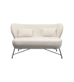 Sofa Snow 234 cm Bouclé biała*KARE Outlet