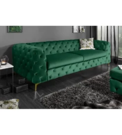 Sofa SOFIJA 240 cm szmaragdowa zieleń*Invicta Interior Best