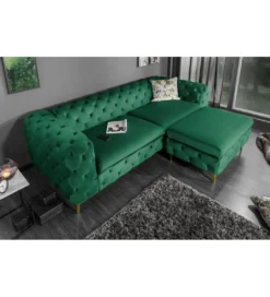 Sofa SOFIJA 240 cm szmaragdowa zieleń*Invicta Interior Best