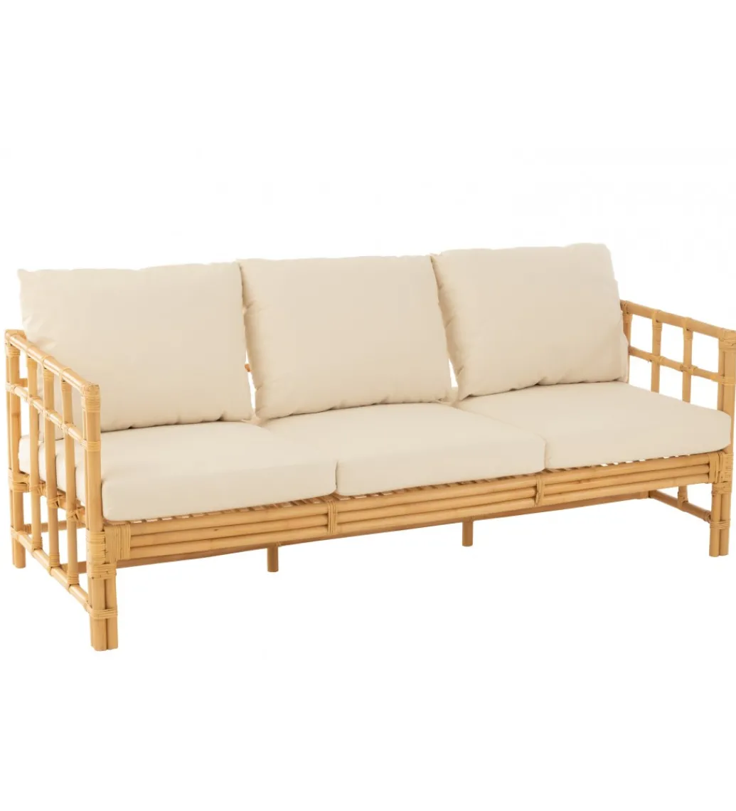 Sofa trzyosobowa ELISE 187 cm rattan*J-Line