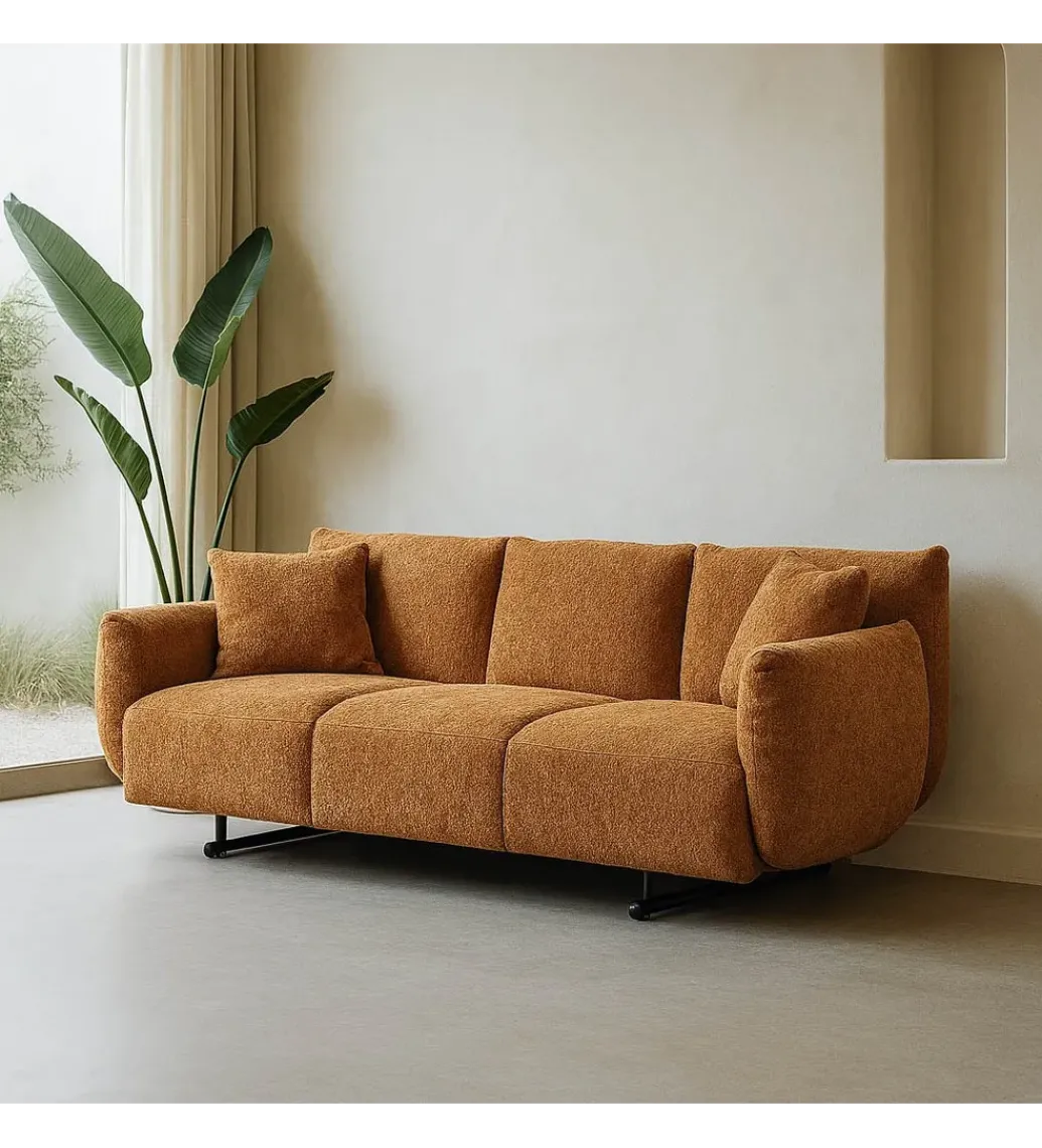 Sofa trzyosobowa MEFO 210 cm terakota*DENZO Discount