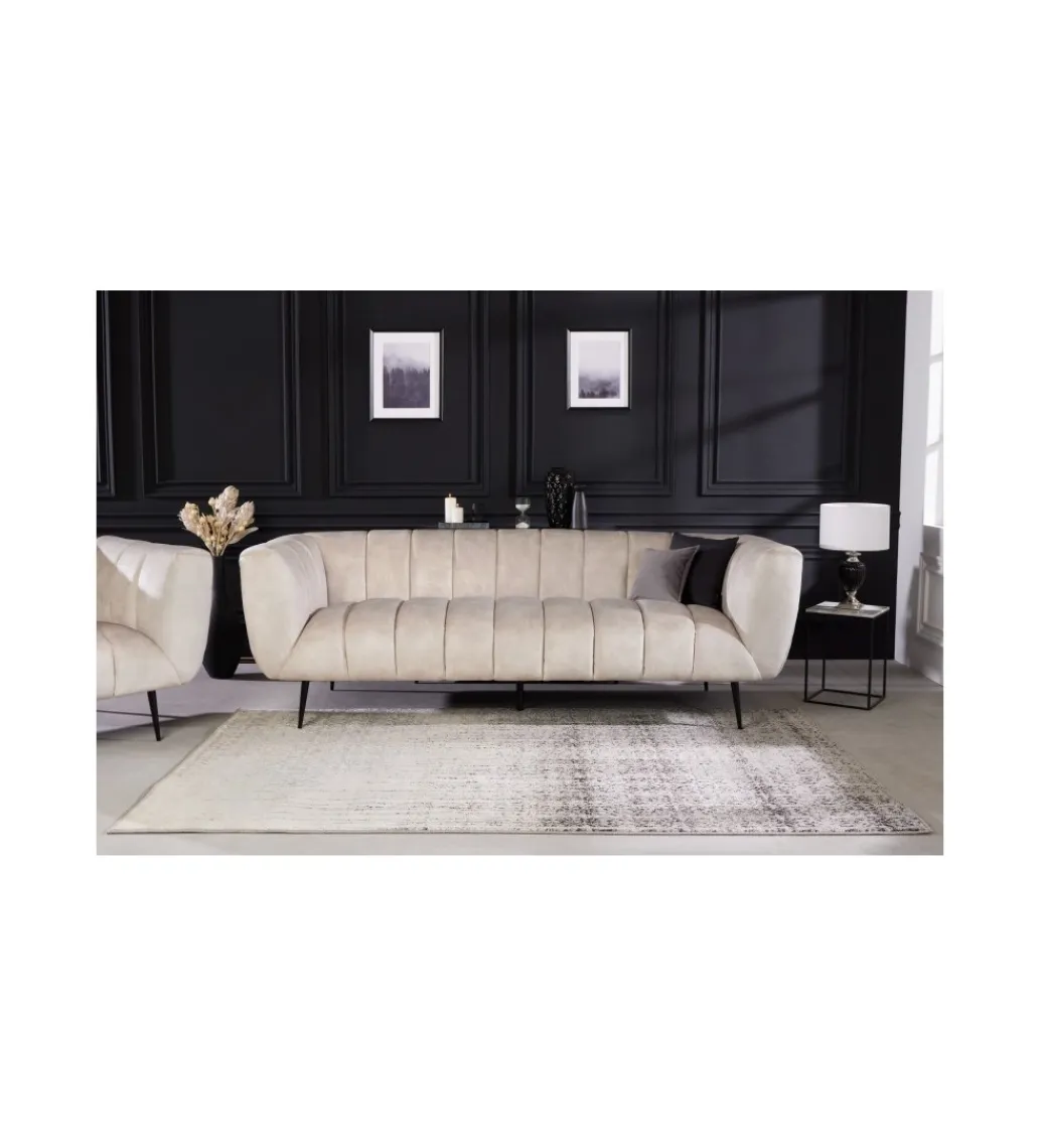 Sofa trzyosobowa Scarlett 225 cm szampański beż*Invicta Interior Clearance