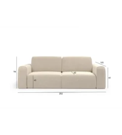 Sofa TUZZI 252 cm z funkcją spania*Comforteo New