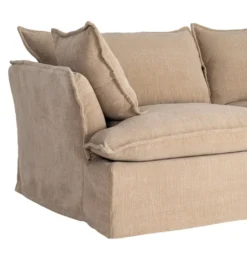 Sofa ZAPLASO 221 cm beżowa*Zona-Design Clearance
