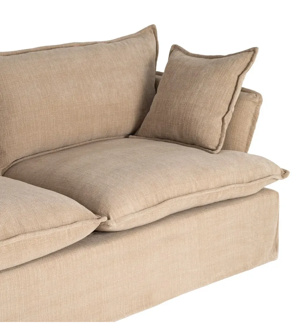 Sofa ZAPLASO 221 cm beżowa*Zona-Design Clearance
