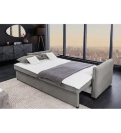 Sofa z funkcją spania APARTMENT 215 cm szara*Invicta Interior Best