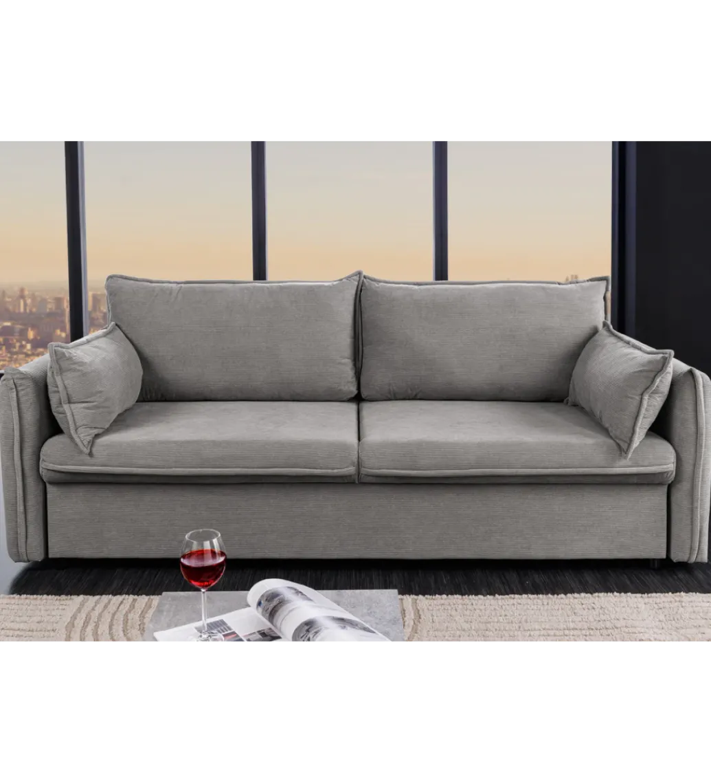 Sofa z funkcją spania APARTMENT 215 cm szara*Invicta Interior Best