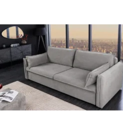 Sofa z funkcją spania APARTMENT 215 cm szara*Invicta Interior Best