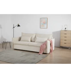 Sofa z funkcją spania APARTMENT 215 cm cord beżowy*Invicta Interior Outlet