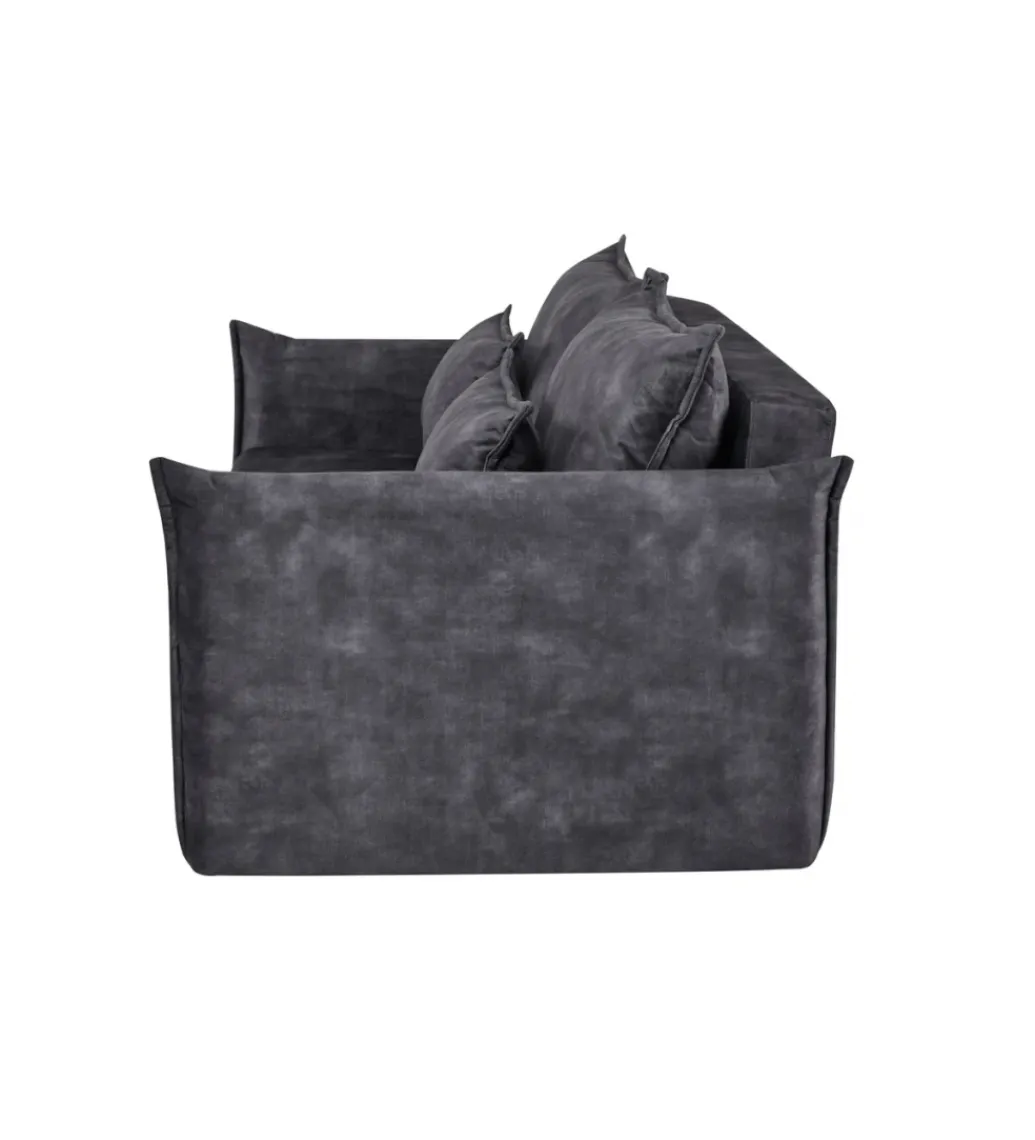 Sofa z funkcją spania APARTMENT 215 cm welur szara*Invicta Interior Best