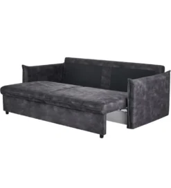 Sofa z funkcją spania APARTMENT 215 cm welur szara*Invicta Interior Best