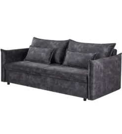 Sofa z funkcją spania APARTMENT 215 cm welur szara*Invicta Interior Best