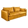 Sofa z funkcją spania APARTMENT 215 cm welur musztardowa*Invicta Interior Discount