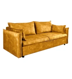 Sofa z funkcją spania APARTMENT 215 cm welur musztardowa*Invicta Interior Discount