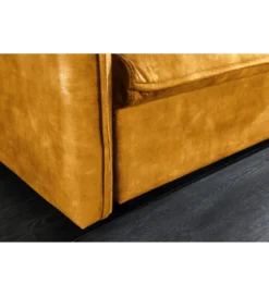 Sofa z funkcją spania APARTMENT 215 cm welur musztardowa*Invicta Interior Discount