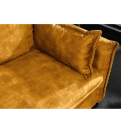 Sofa z funkcją spania APARTMENT 215 cm welur musztardowa*Invicta Interior Discount