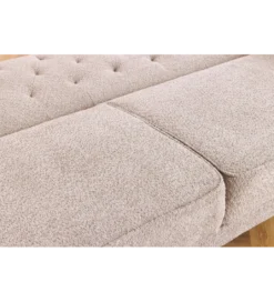 Sofa z funkcją spania MAISON BELLE AFFAIRE 220 cm boucle beżowe*Invicta Interior Hot