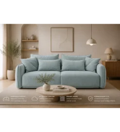 Sofa z funkcją spania PARIS 222 cm taupe/szary*Comforteo Hot