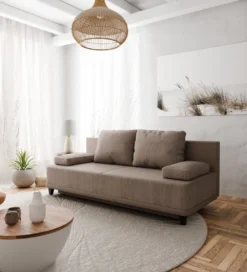 Sofa z funkcją spania ROSSO 200 cm beżowy*ZDLINNEO Hot