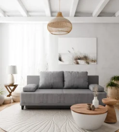 Sofa z funkcją spania ROSSO 200 cm szary*ZDLINNEO Hot