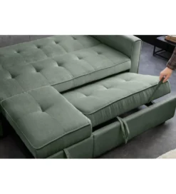 Sofa z funkcją spania SMART 180 cm cord zielony*Invicta Interior - przedsprzedaż Online