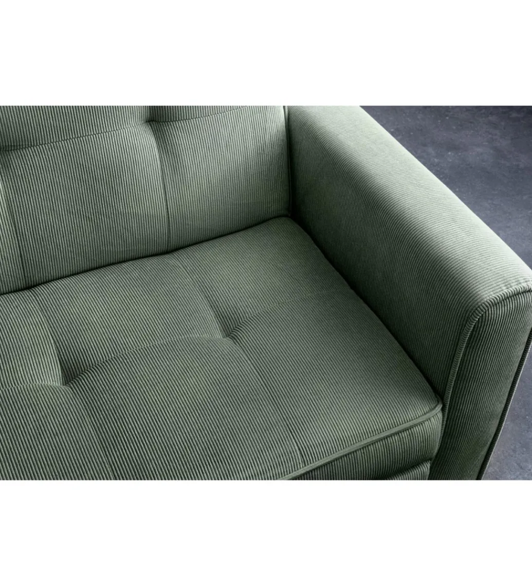 Sofa z funkcją spania SMART 180 cm cord zielony*Invicta Interior - przedsprzedaż Online