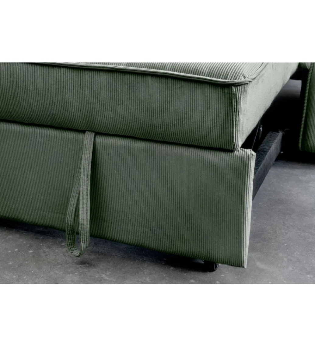 Sofa z funkcją spania SMART 180 cm cord zielony*Invicta Interior - przedsprzedaż Online