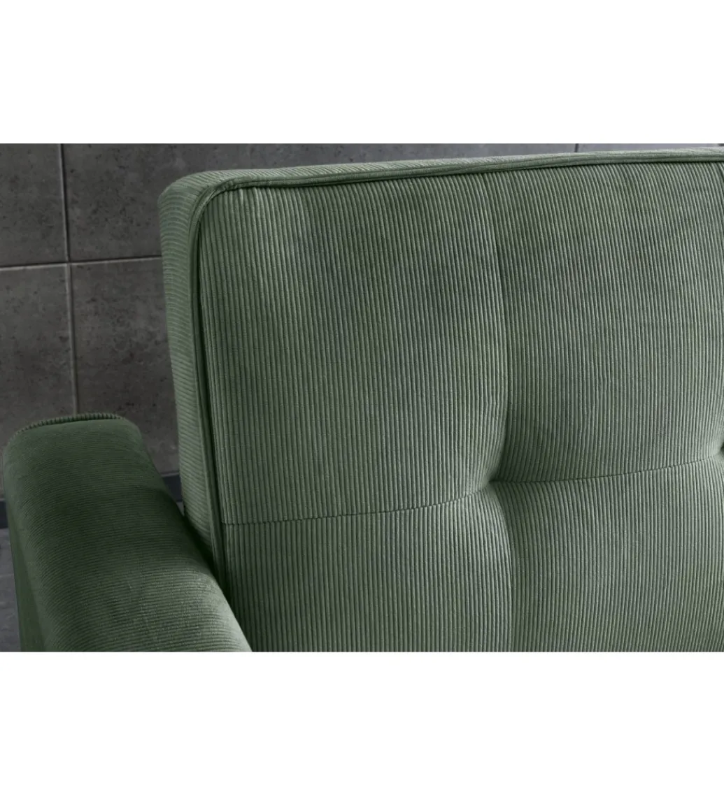 Sofa z funkcją spania SMART 180 cm cord zielony*Invicta Interior - przedsprzedaż Online