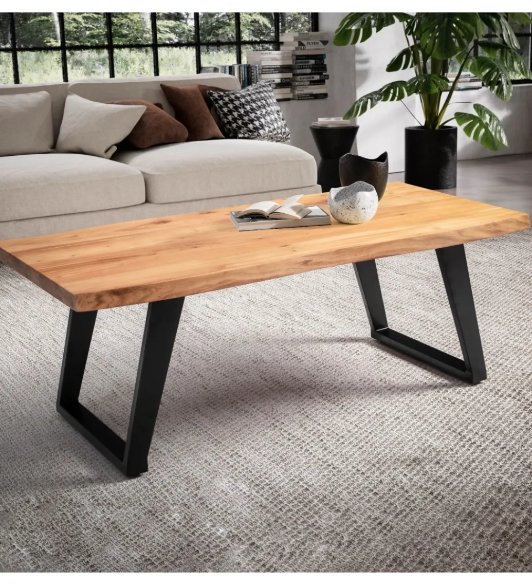 Solik kawowy FRIGI 120 cm drewno akacja*WOHNLING, GERMANY Online