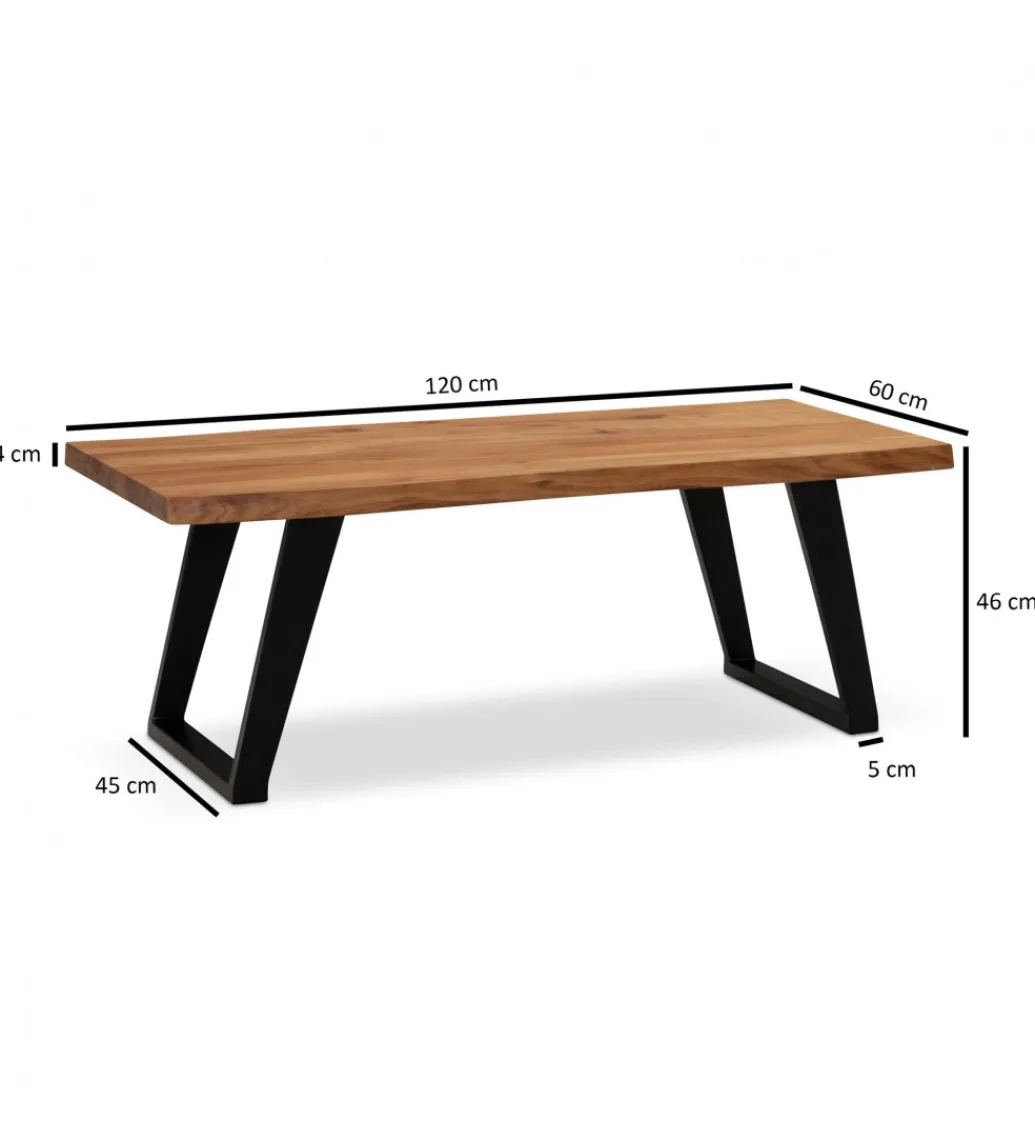 Solik kawowy FRIGI 120 cm drewno akacja*WOHNLING, GERMANY Online