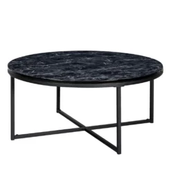 Solik kawowy NIOZOS 80 cm w optyce czarnego marmuru*WOHNLING, GERMANY Best