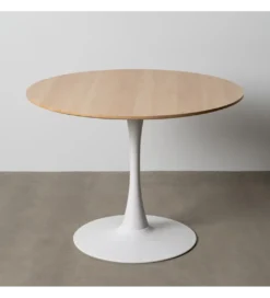 Stół AGARA 100 cm biały naturalny blat*Zona-Design New