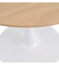 Stół AGARA 100 cm biały naturalny blat*Zona-Design New