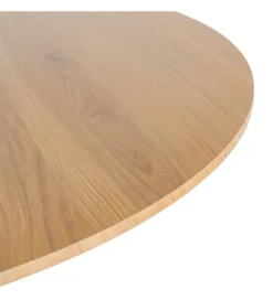 Stół AGARA 100 cm czarny naturalny blat*Zona-Design New