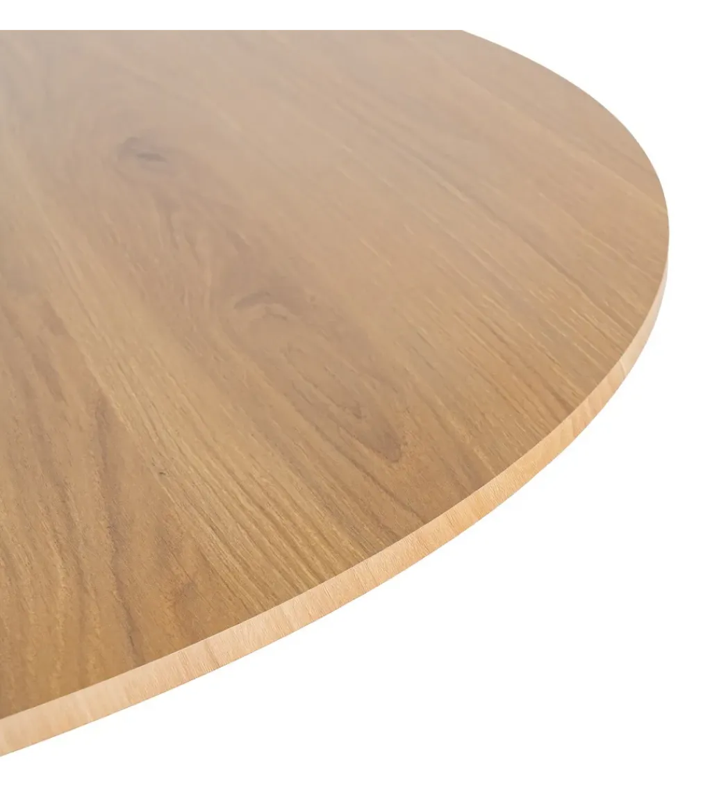 Stół AGARA 100 cm czarny naturalny blat*Zona-Design New