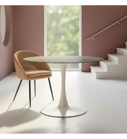 Stół AGAT 100 cm biały szary blat*Zona-Design