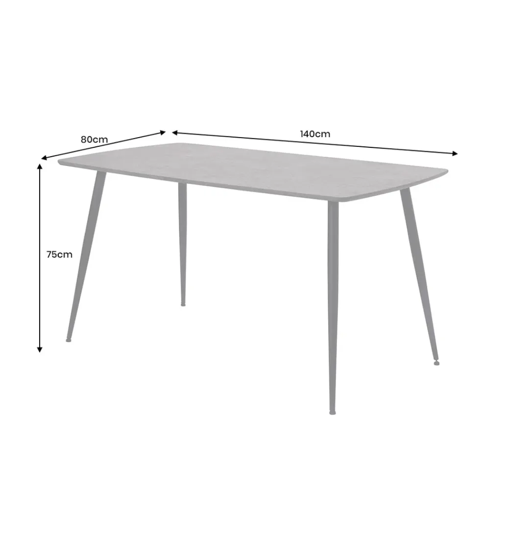 Stół APARTMENT 140 cm szary*Invicta Interior New