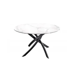 Stół ARKANSAS 120 cm ceramika w optyce białego marmuru*Invicta Interior Outlet