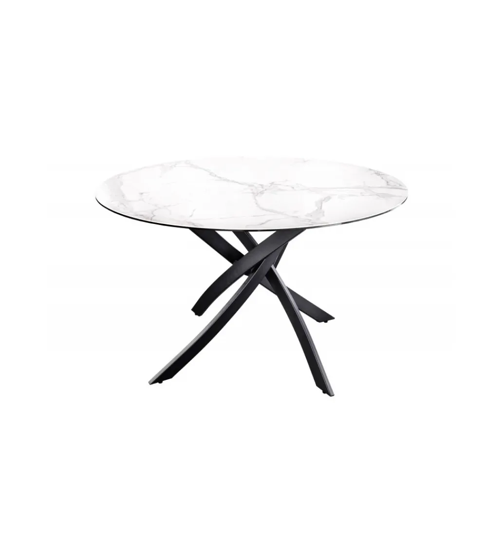 Stół ARKANSAS 120 cm ceramika w optyce białego marmuru*Invicta Interior Outlet