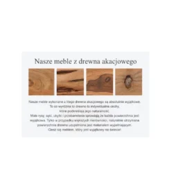 Stół ARKTYKA Mammut X 240 cm drewno Akacja honey*Invicta Interior Clearance