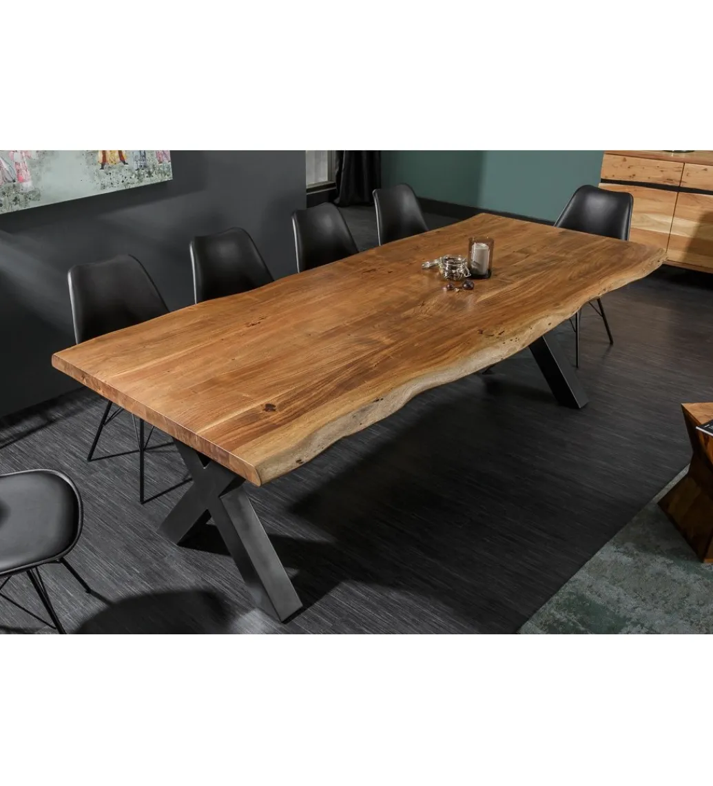 Stół ARKTYKA Mammut X 240 cm drewno Akacja honey*Invicta Interior Clearance