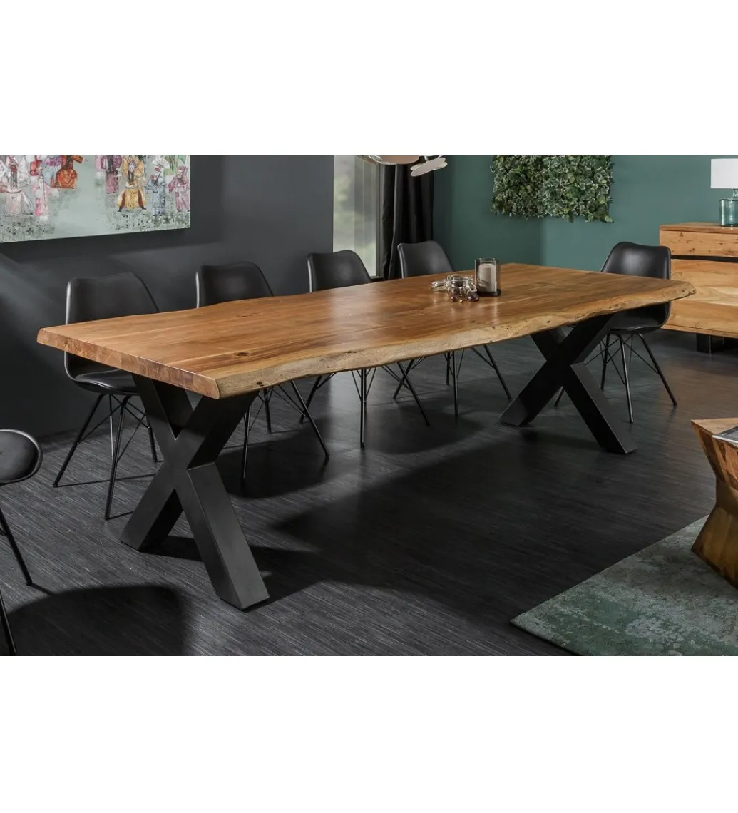 Stół ARKTYKA Mammut X 240 cm drewno Akacja honey*Invicta Interior Clearance