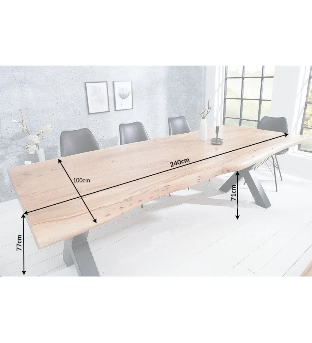 Stół ARKTYKA Mammut X 240 cm drewno Akacja honey*Invicta Interior Clearance